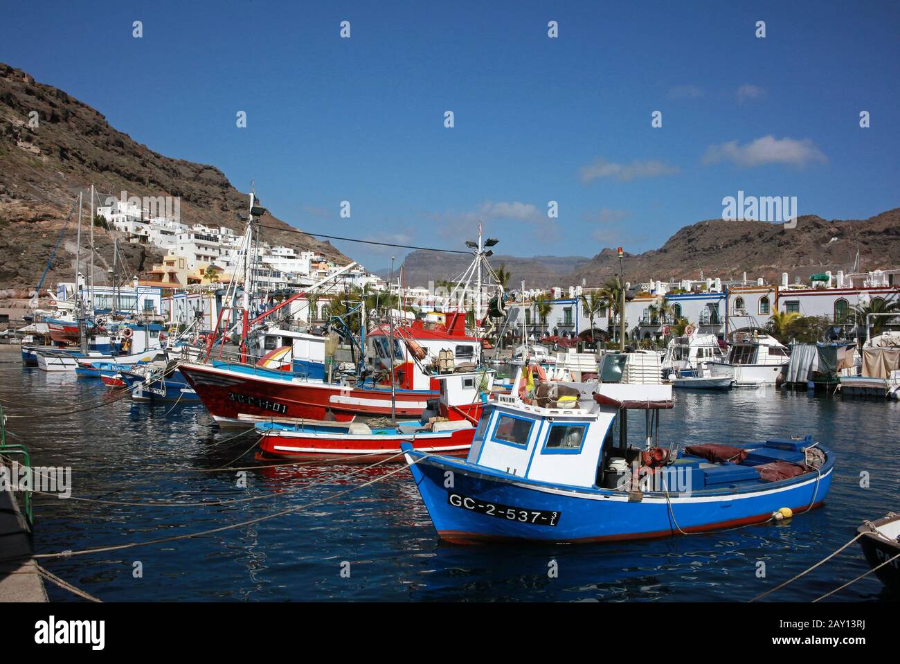 Port of Mogan, Gran Canaria Stock Photo