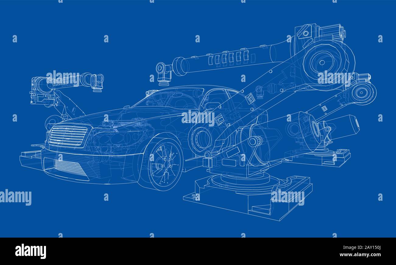 Car blueprint Stock Vector Images - Alamy