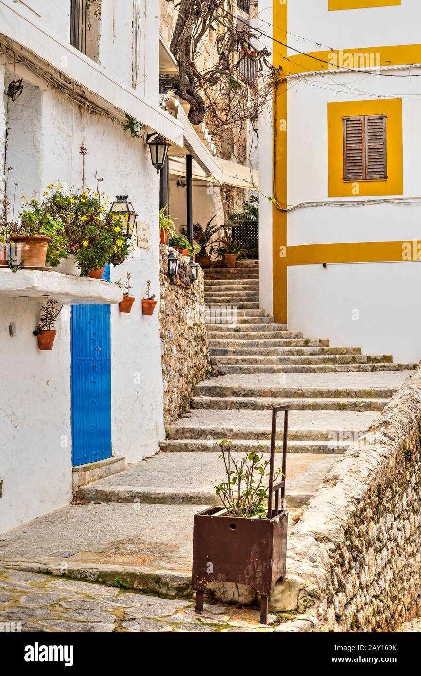 Dalt Vila old town, Ibiza, Balearic Islands, Spain Stock Photo