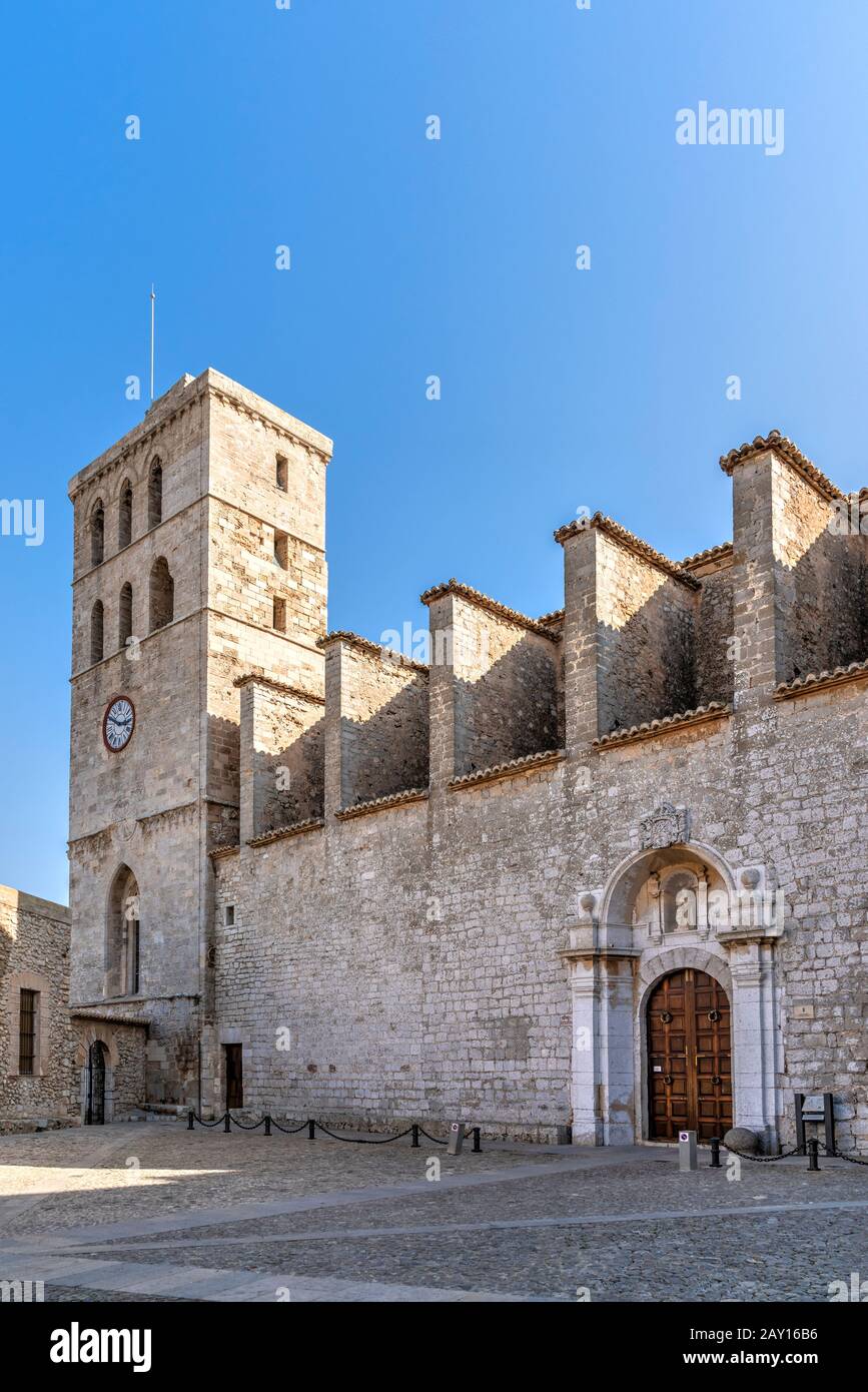 Catedral, Dalt Vila, Ibiza, Balearic Islands, Spain Stock Photo