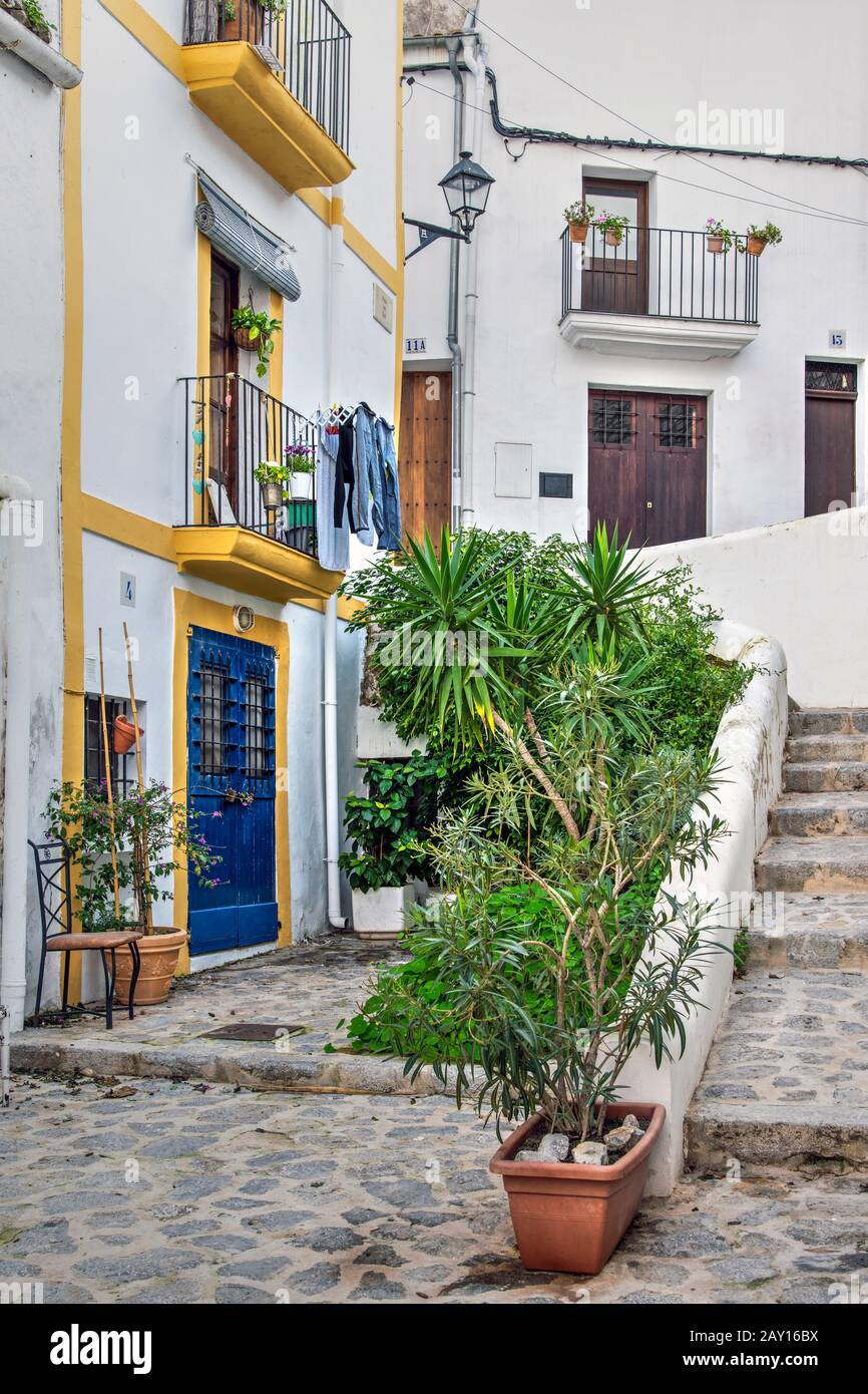 Dalt Vila old town, Ibiza, Balearic Islands, Spain Stock Photo