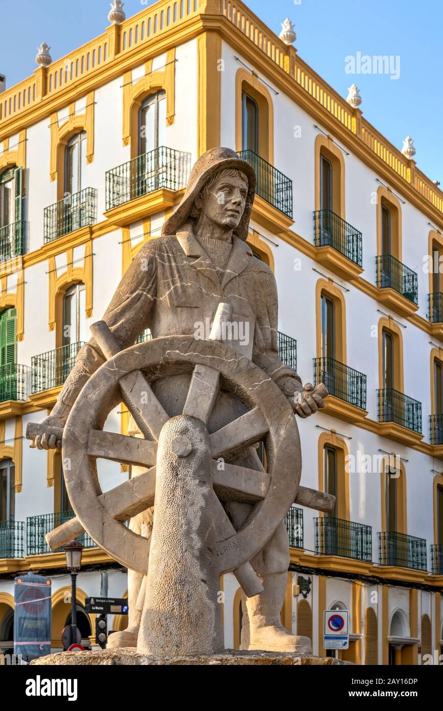 Seafarers monument, Ibiza, Balearic Islands, Spain Stock Photo