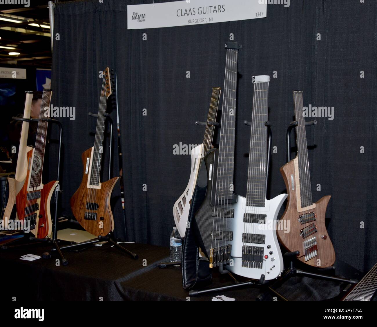 ANAHEIM, CA - JANUARY 17:  Claas Guitars at the "NAMM Show" on January 17 in Anaheim California.  (Photo by Glenn Francis /PacificProDigital.com) Stock Photo