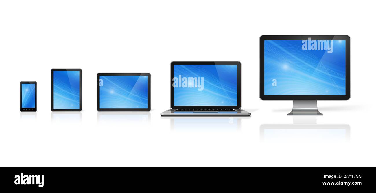 computer, laptop, mobile phone and digital tablet pc Stock Photo - Alamy