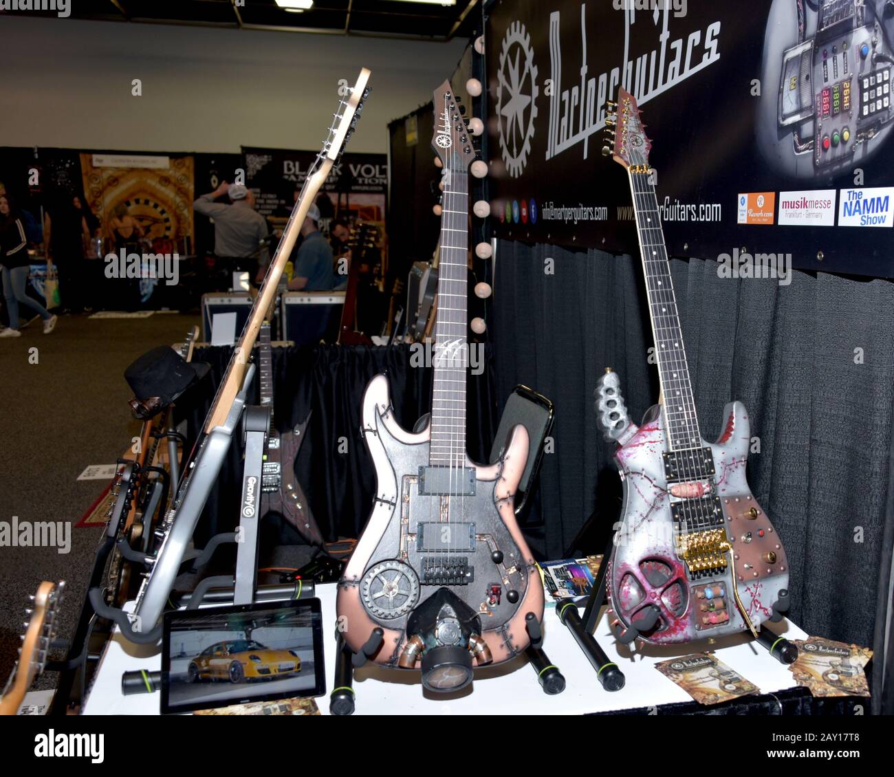 ANAHEIM, CA - JANUARY 17:  Martper Guitars at the "NAMM Show" on January 17 in Anaheim California.  (Photo by Glenn Francis /PacificProDigital.com) Stock Photo