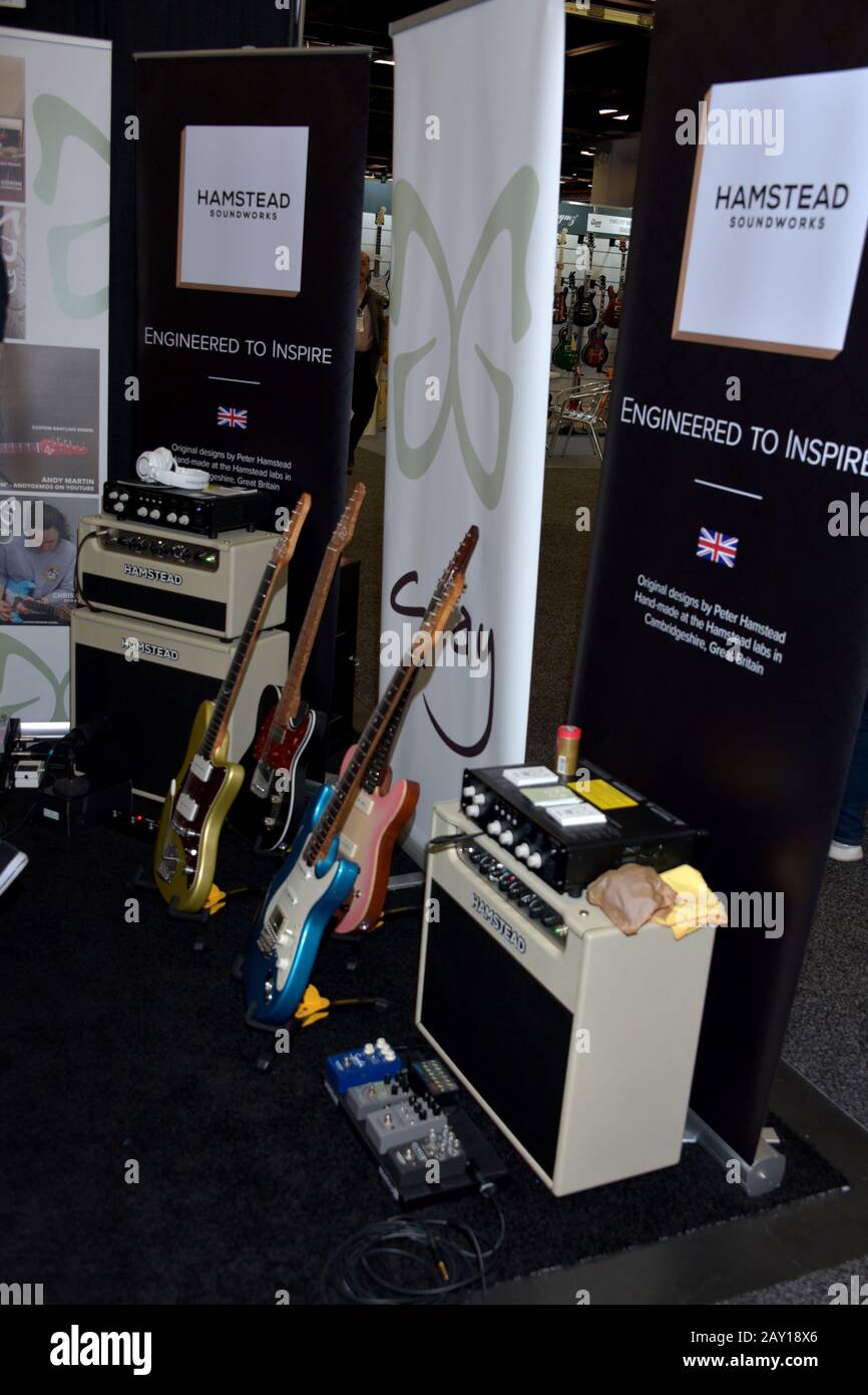 ANAHEIM, CA - JANUARY 17:  Hamstead Soundworks at the 'NAMM Show' on January 17 in Anaheim California.  (Photo by Glenn Francis /PacificProDigital.com Stock Photo