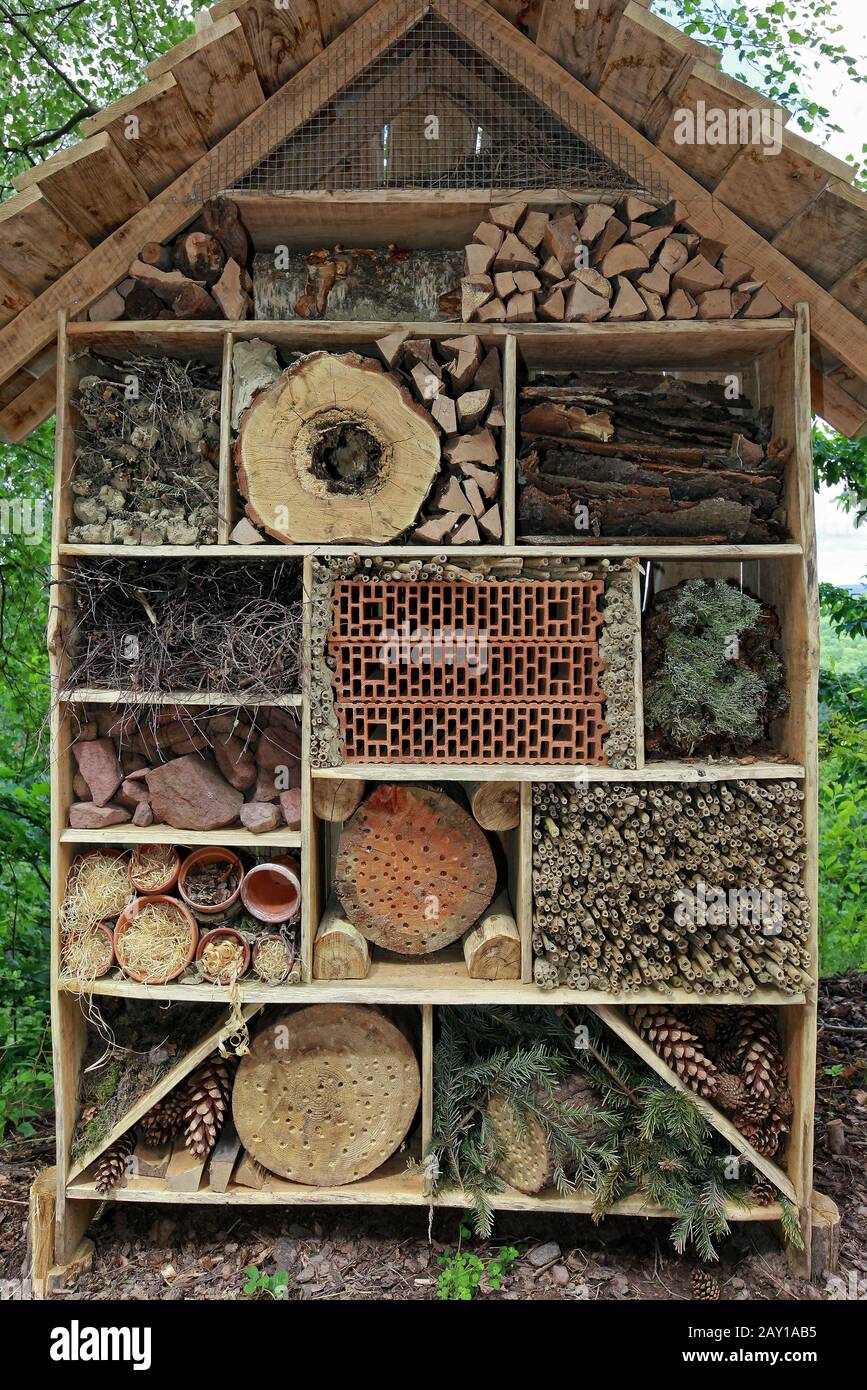insect hotel Stock Photo