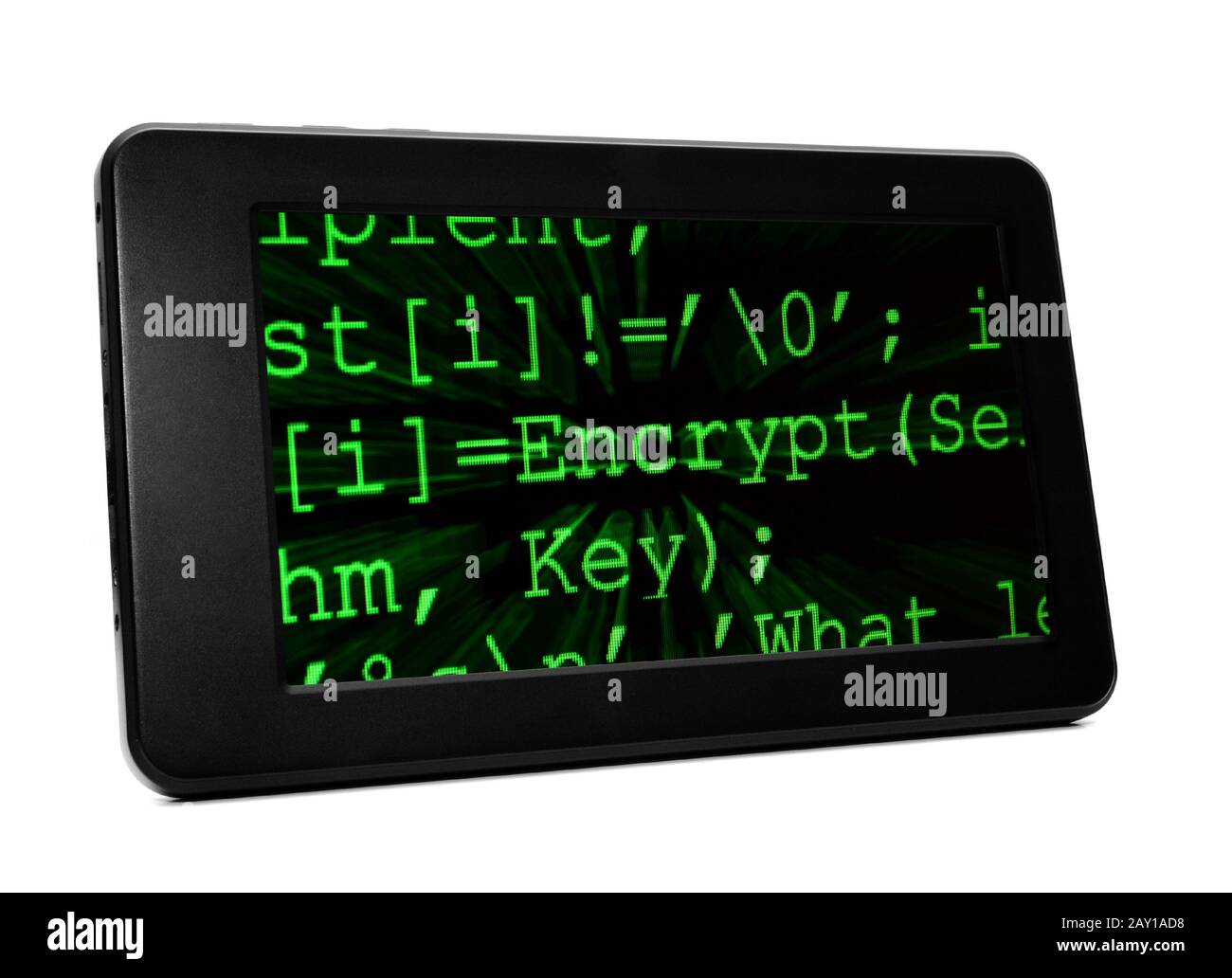Coding on Pc tablet Stock Photo Alamy