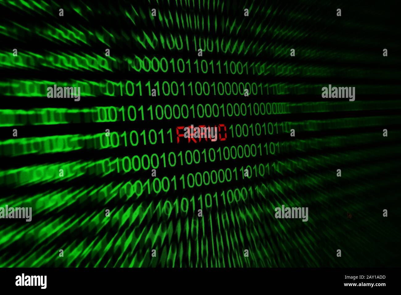 Fraud on binary code Stock Photo - Alamy