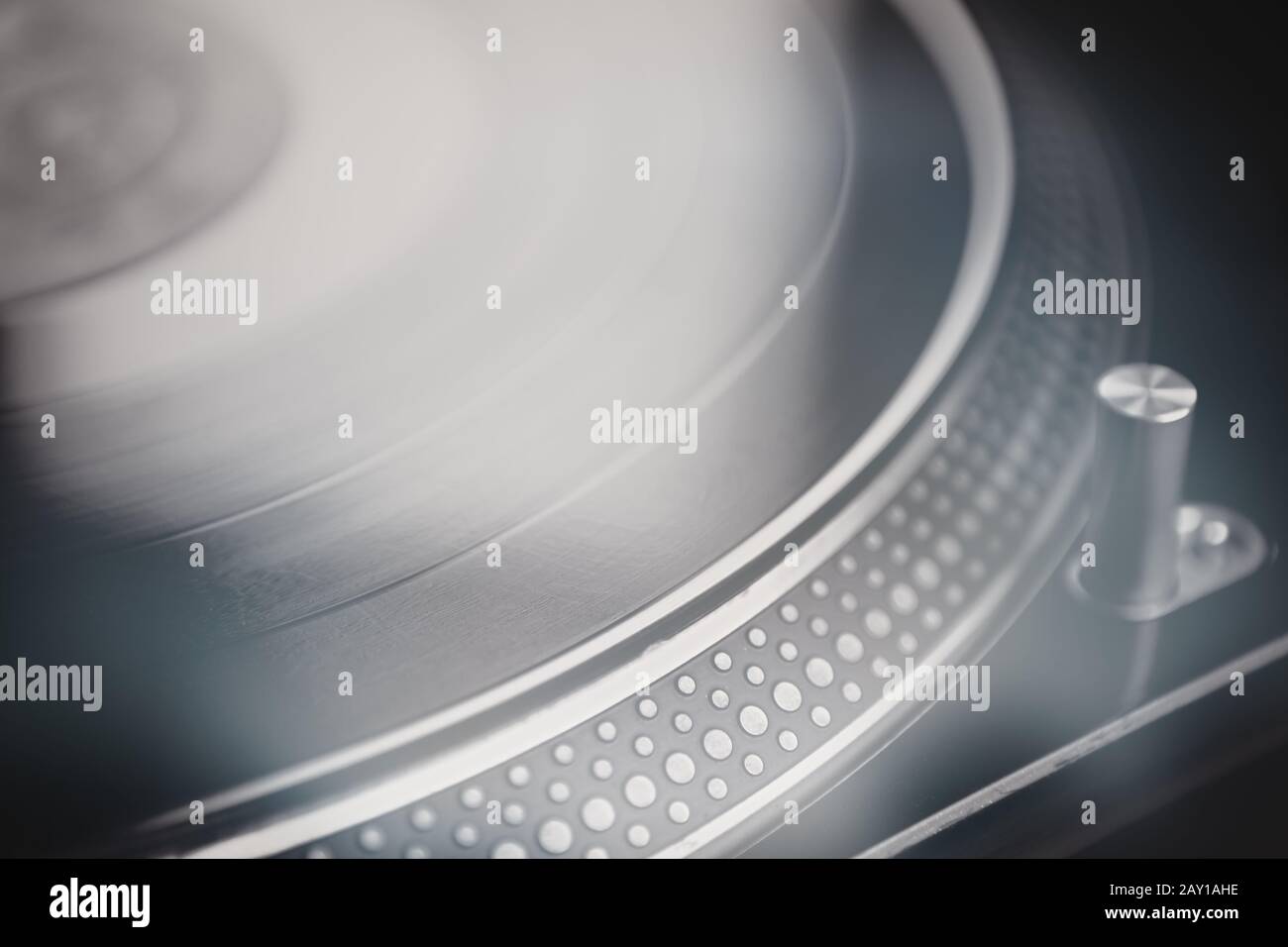 Retro dj turntable in night club.Hi fi sound system for audiophile and