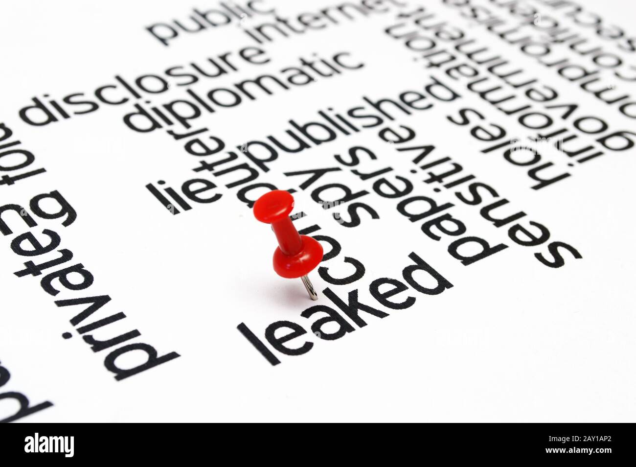 Leaked information concept Stock Photo - Alamy