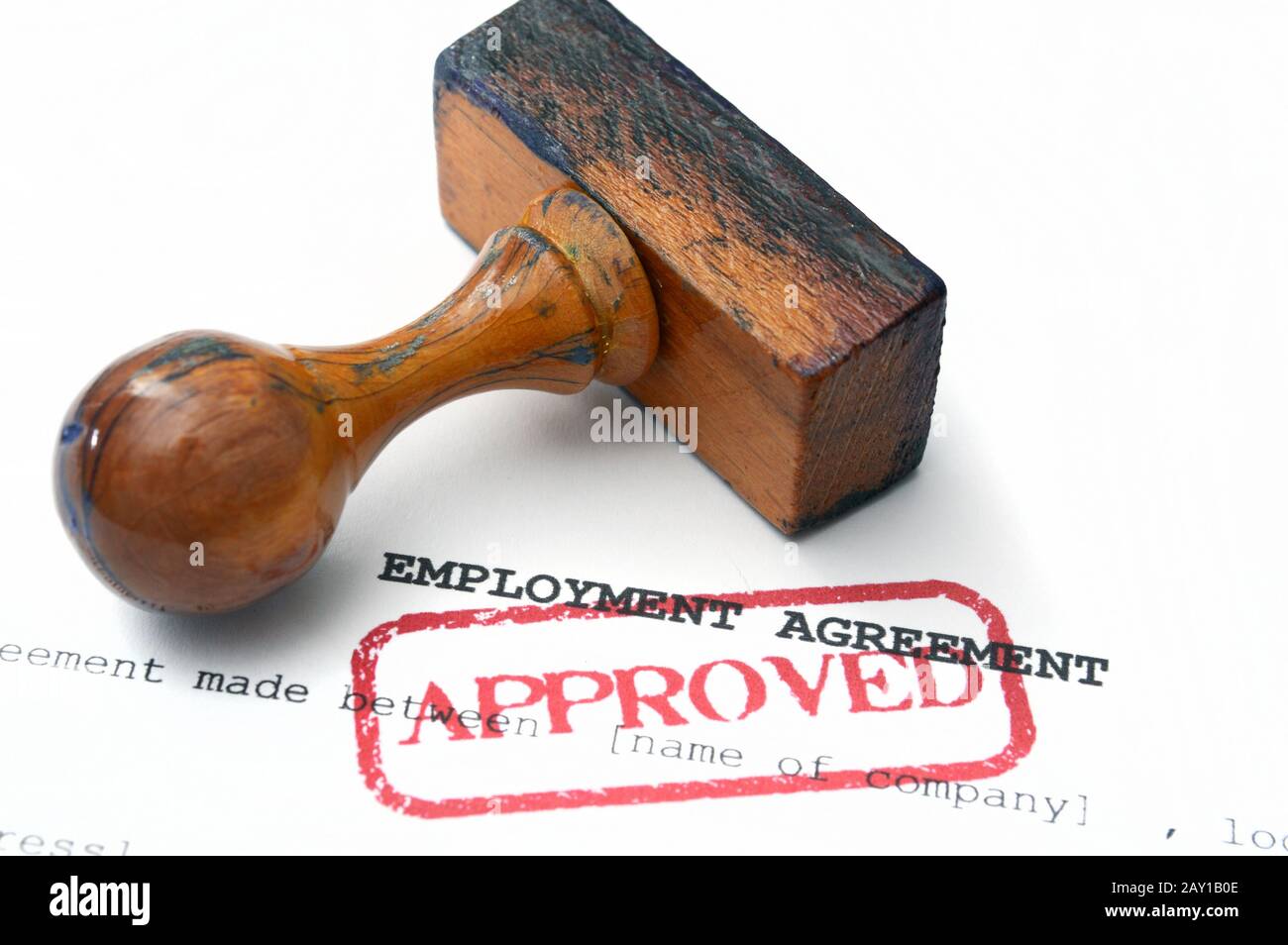 Employment agreement Stock Photo