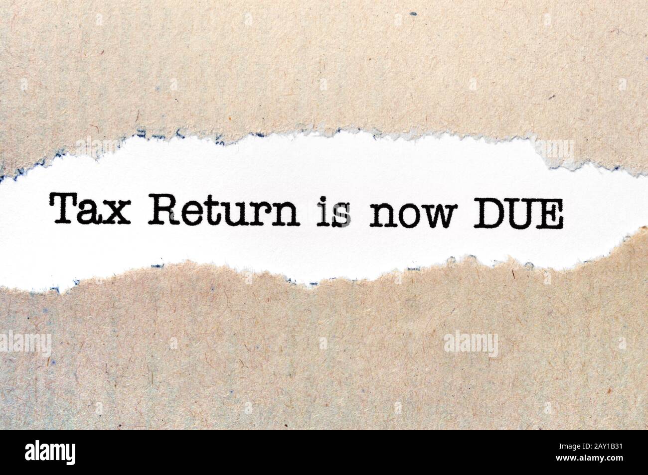 Tax return is now due Stock Photo Alamy