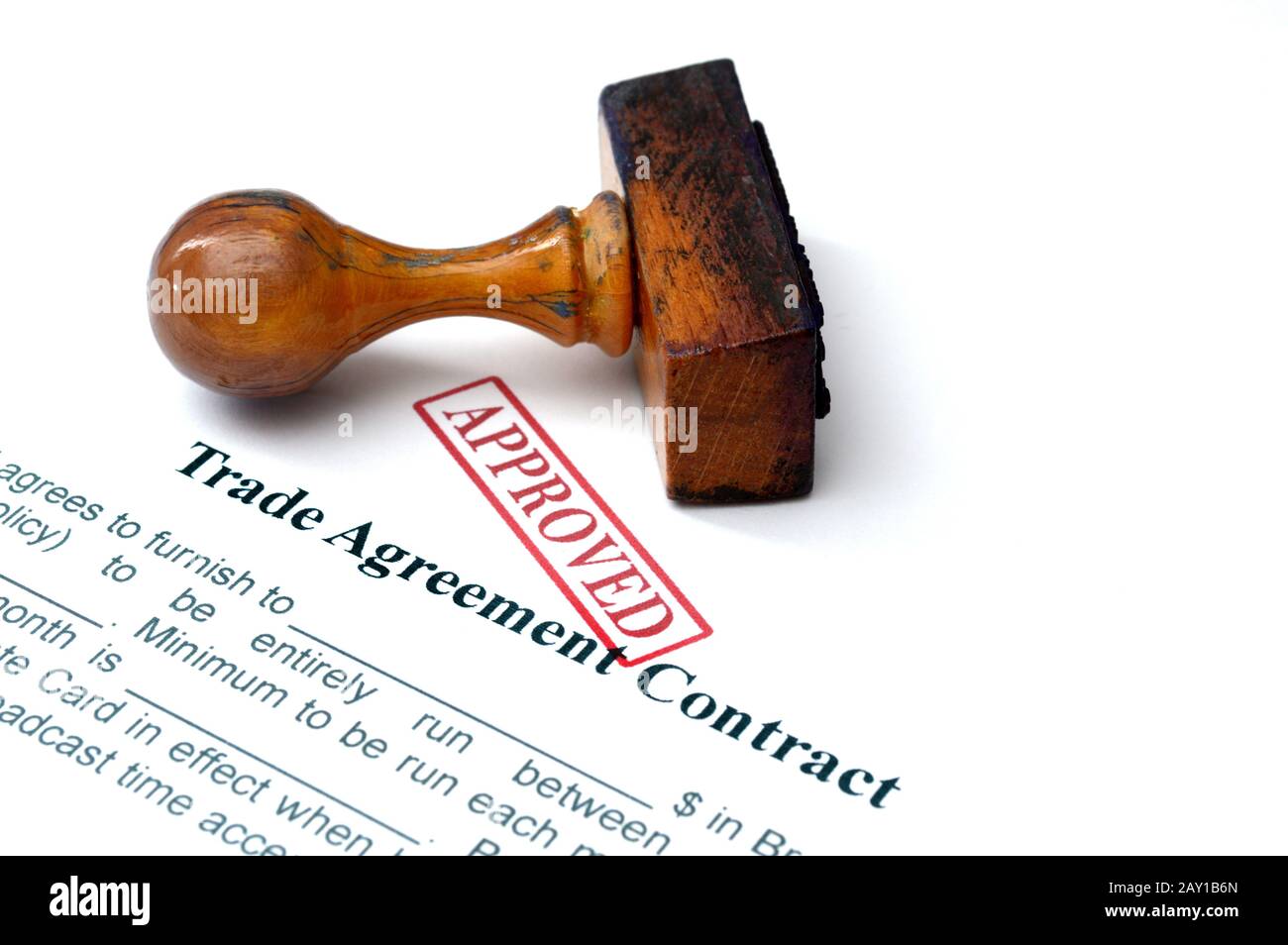 Trade agreement contract Stock Photo