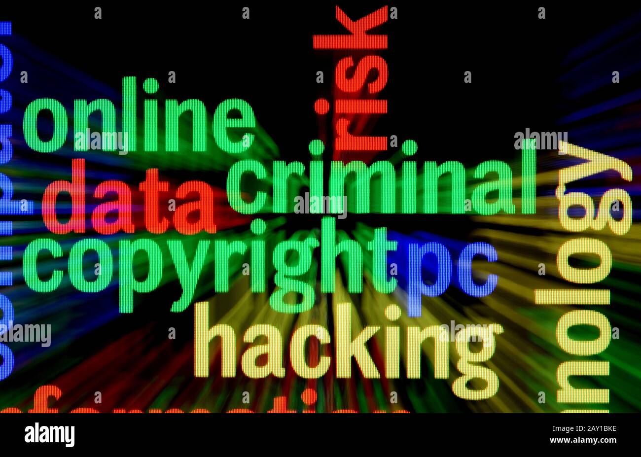 Criminal copyright hacking Stock Photo