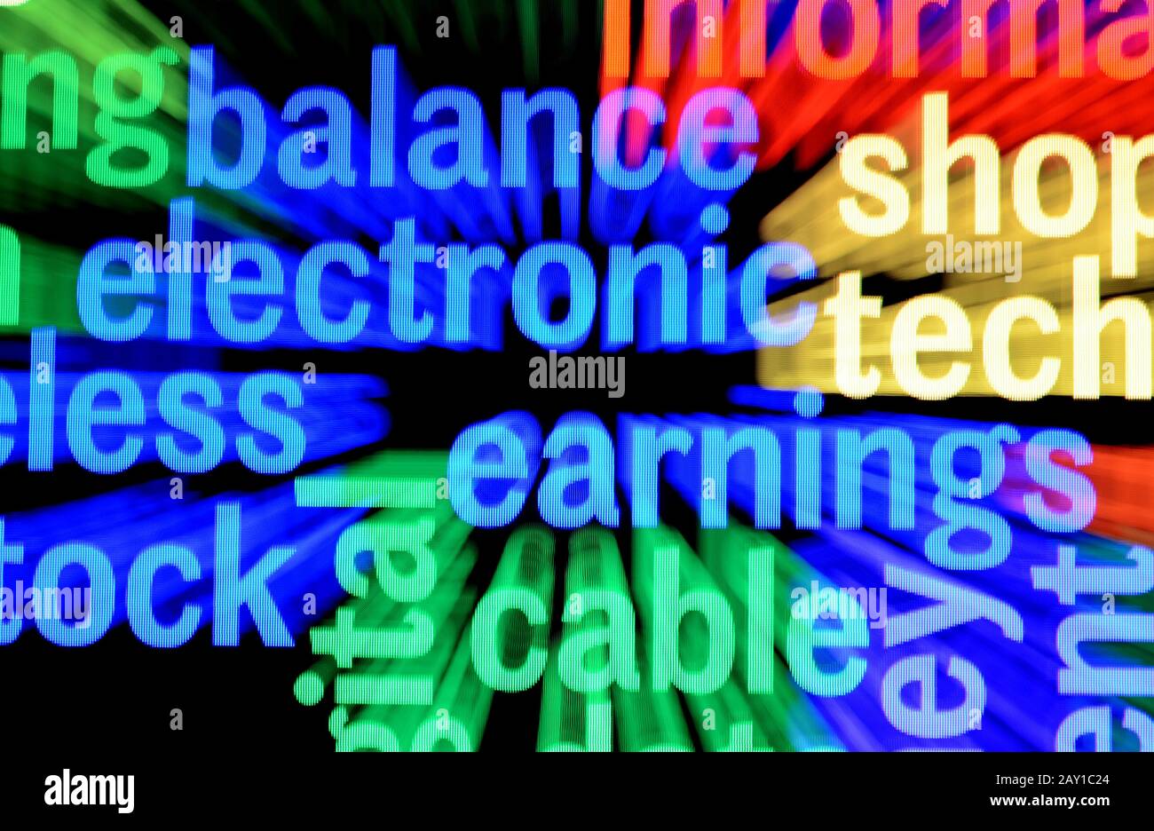 Balance electonic earnings Stock Photo