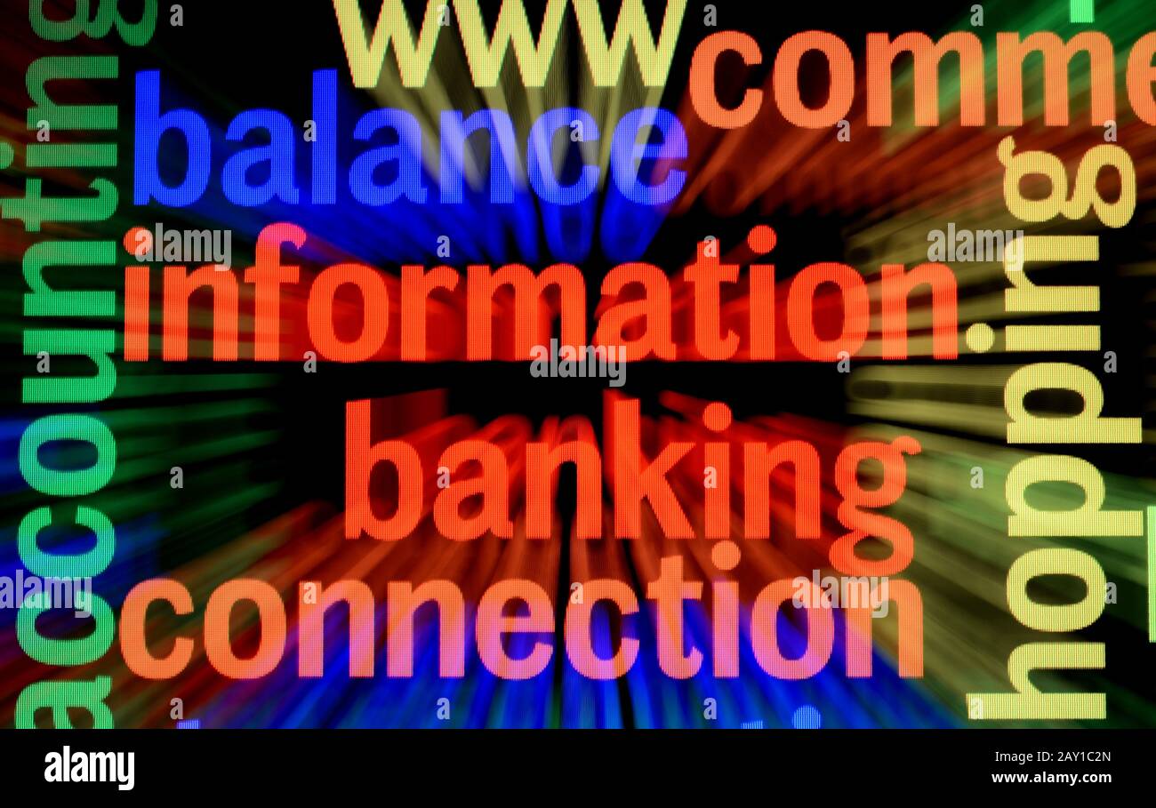 Balance information banking Stock Photo