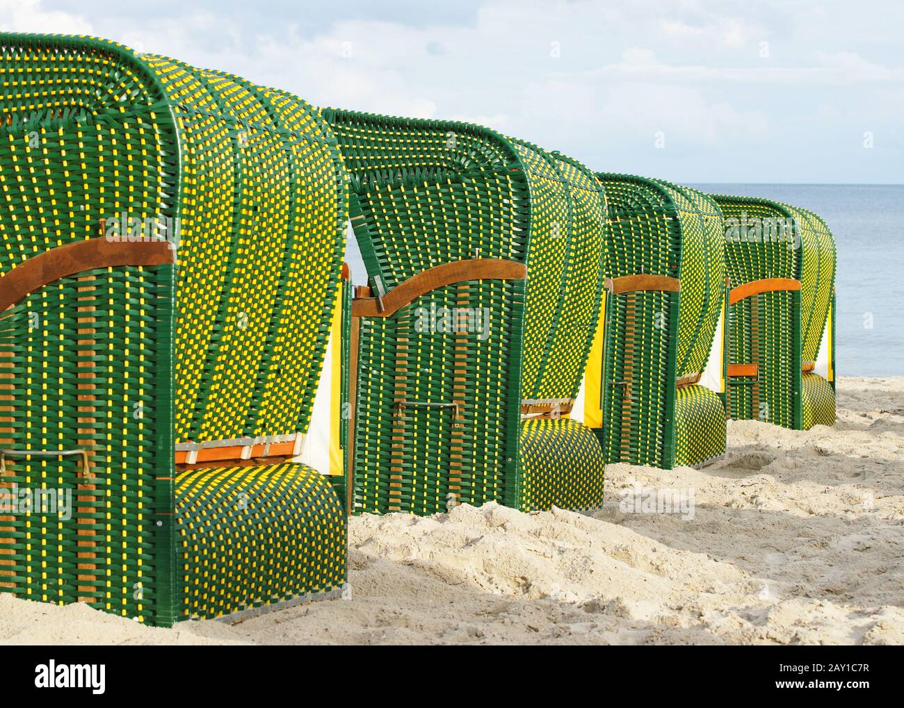 Beach chairs in the sand Stock Photo Alamy