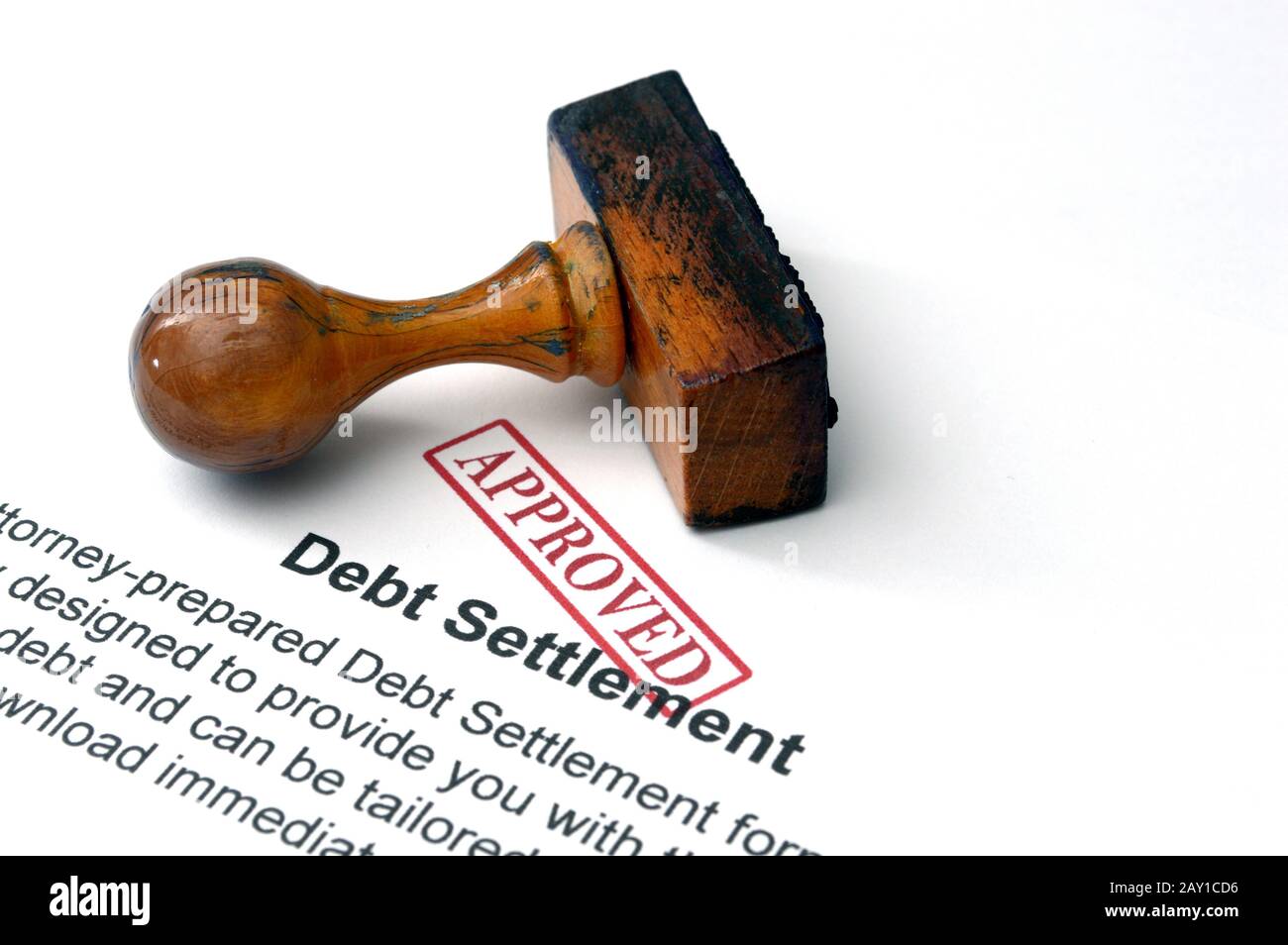 Debt settlement Stock Photo