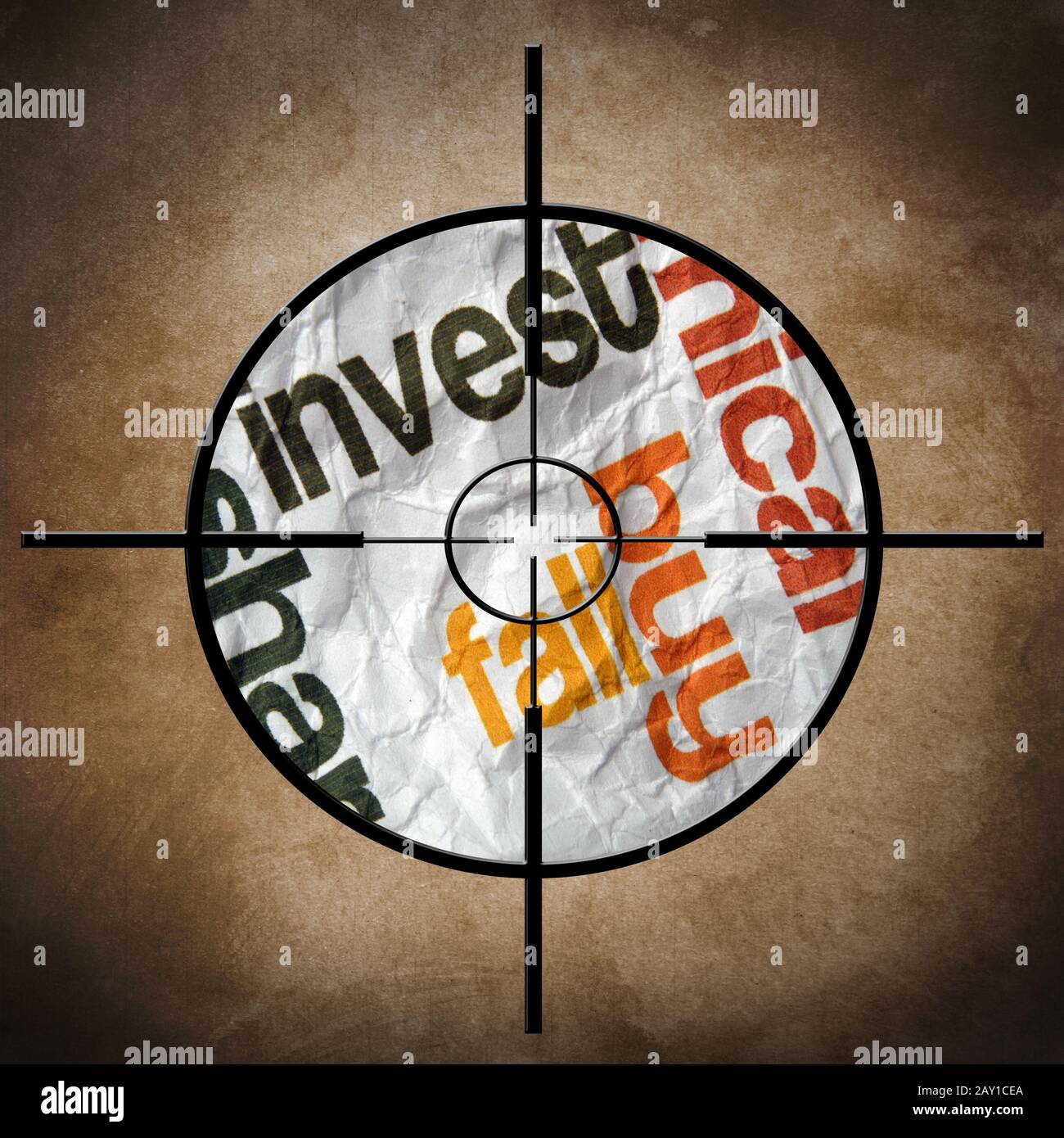 Invest fall target concept Stock Photo