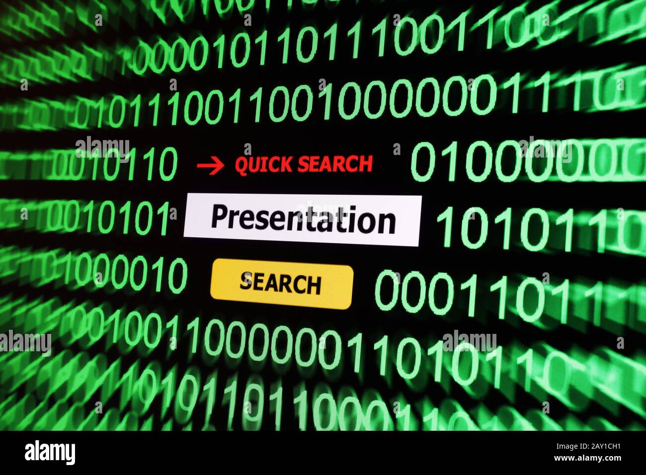 Search for presentation Stock Photo