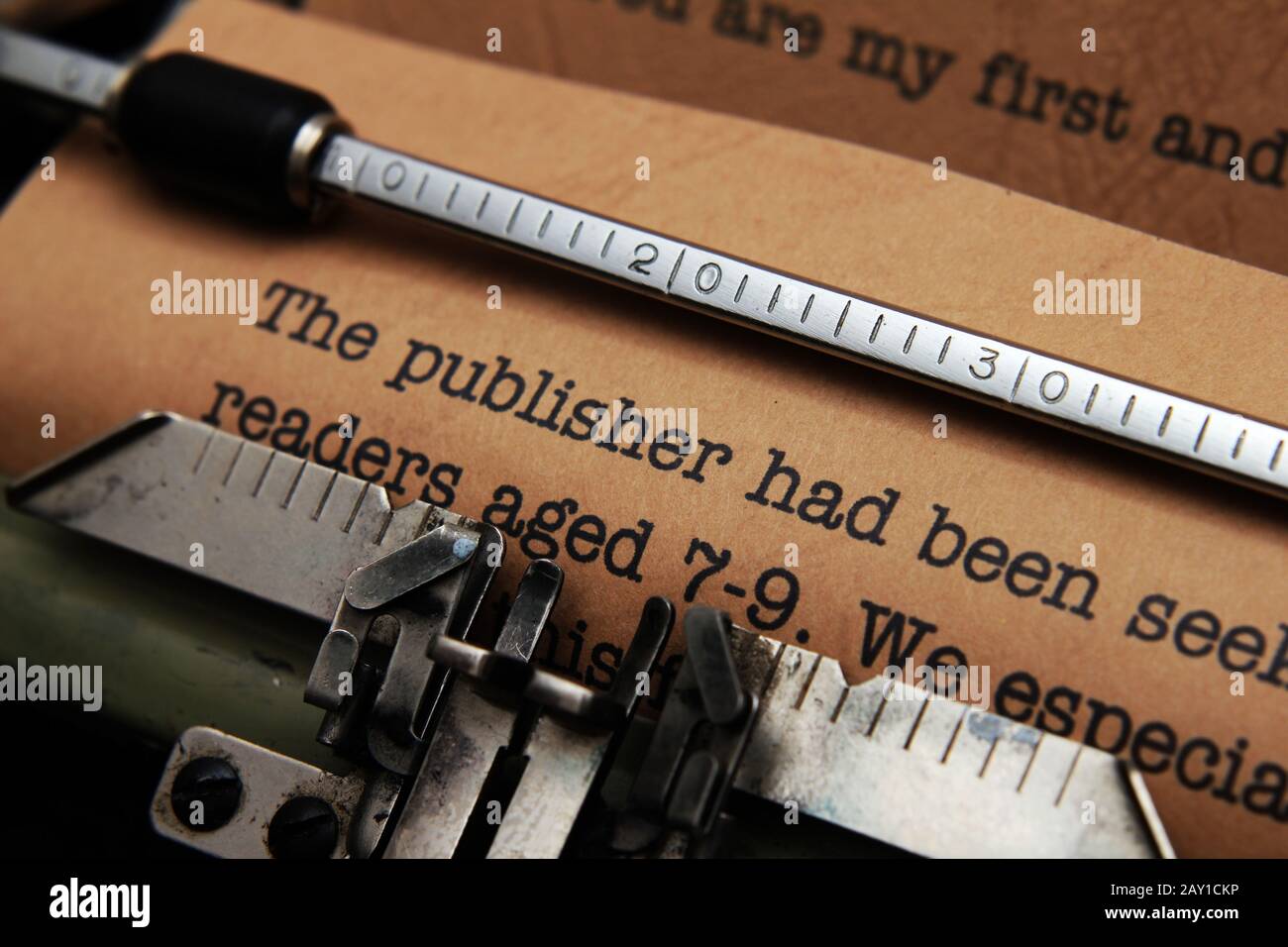 Publisher letter Stock Photo