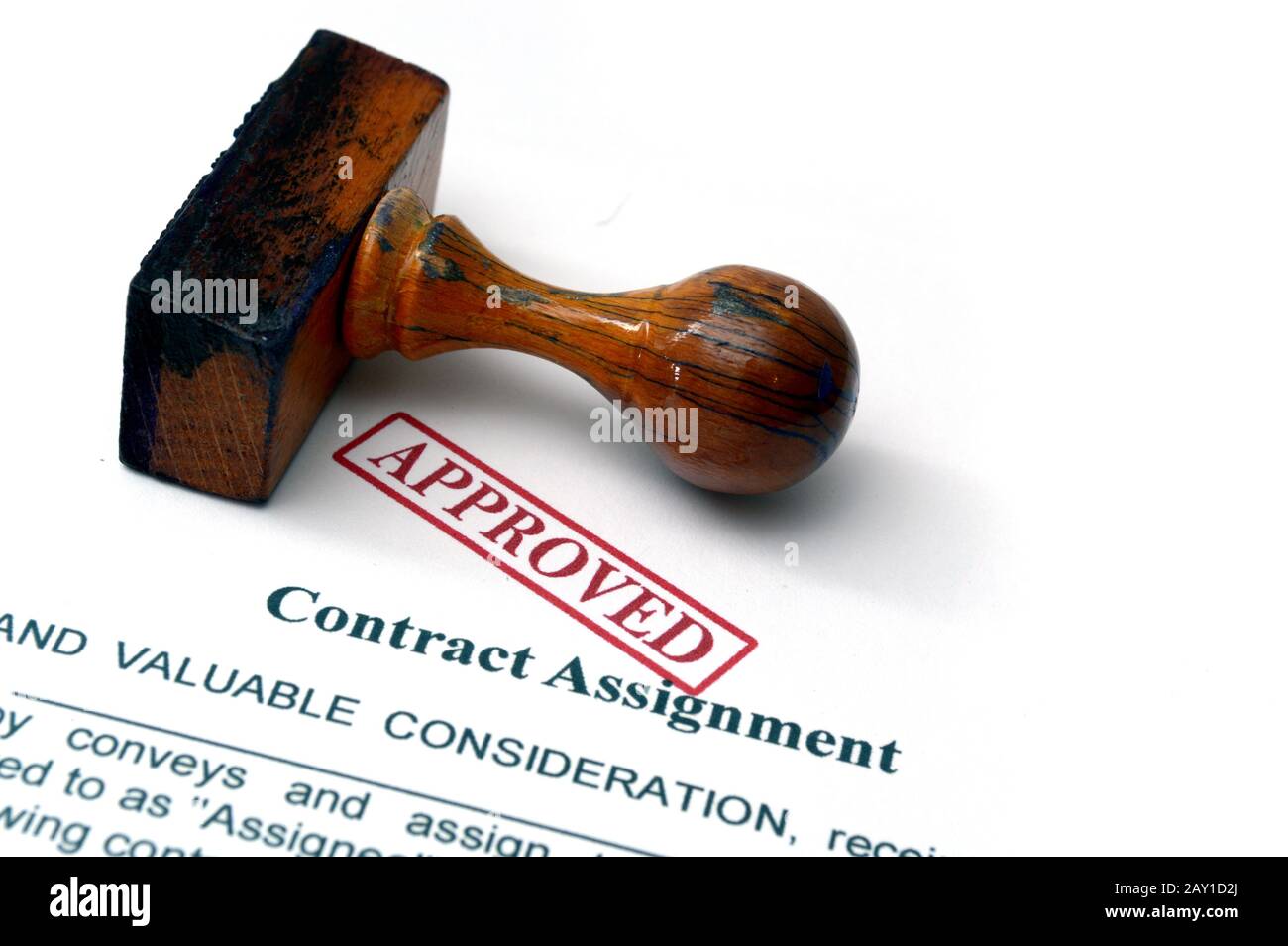 Contract assignment Stock Photo