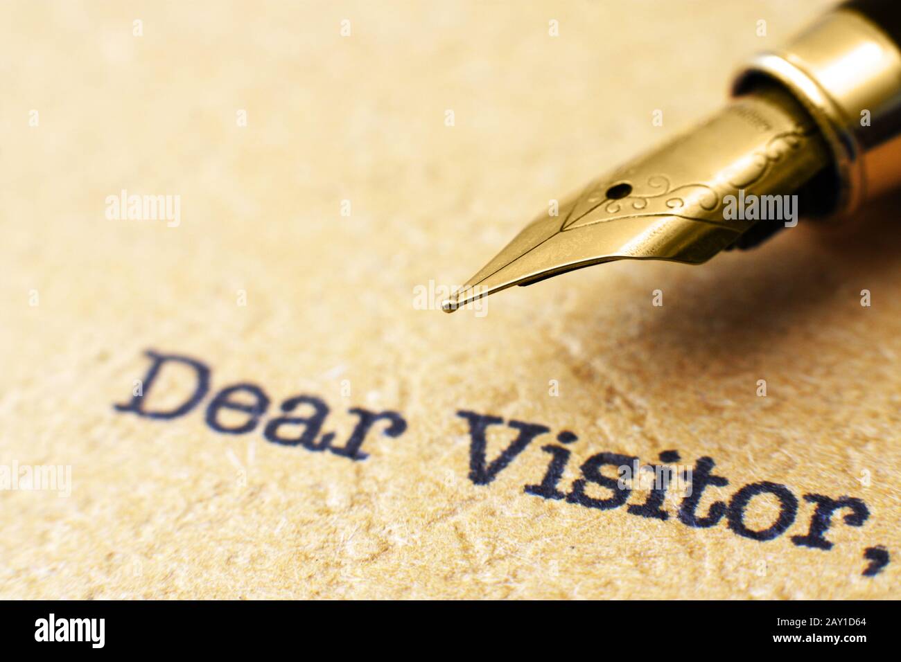 Dear visitor Stock Photo