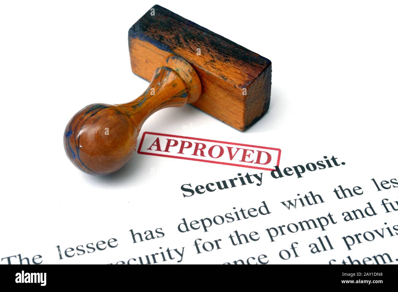 Security deposit Stock Photo