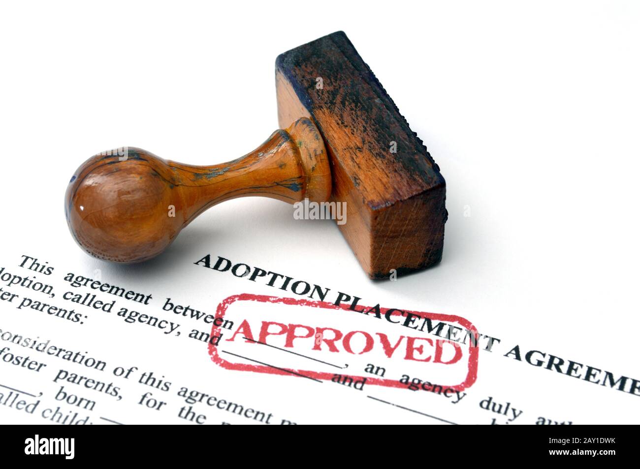Adoption placement agreement Stock Photo