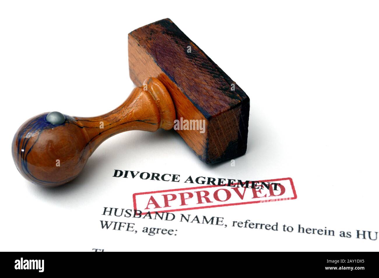 DIvorce agreement Stock Photo