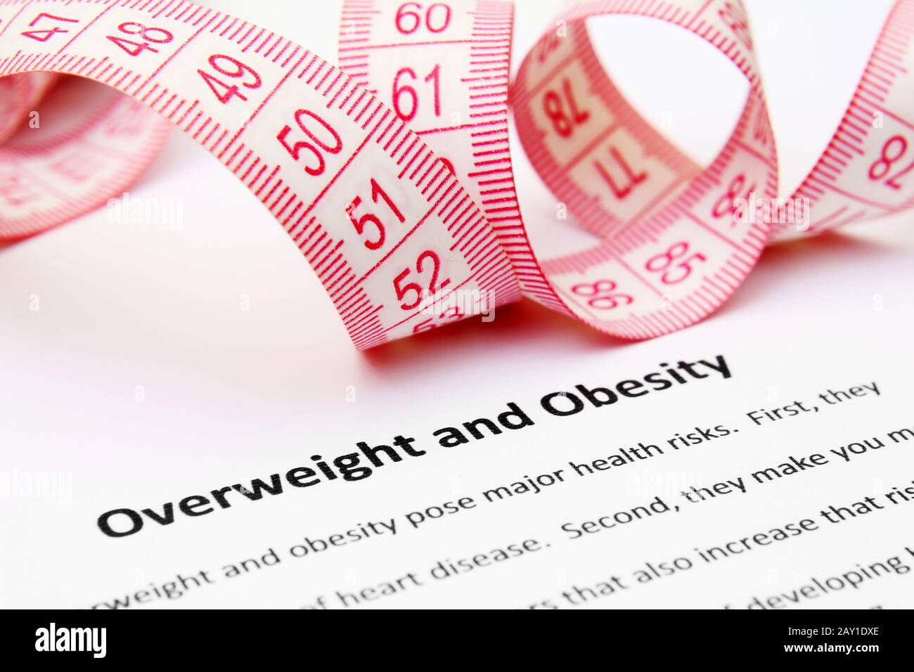 Overweight and obesity Stock Photo