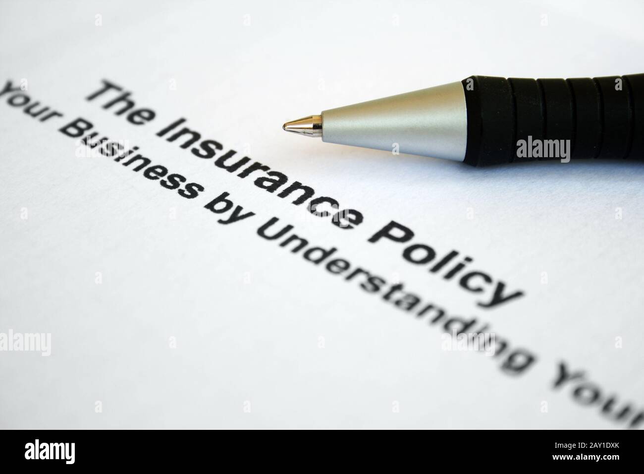 Insurance policy Stock Photo
