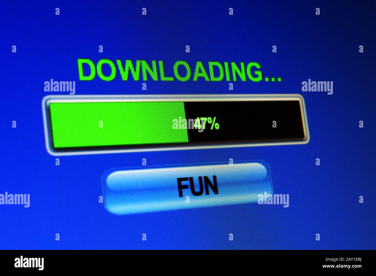 Downloading fun Stock Photo