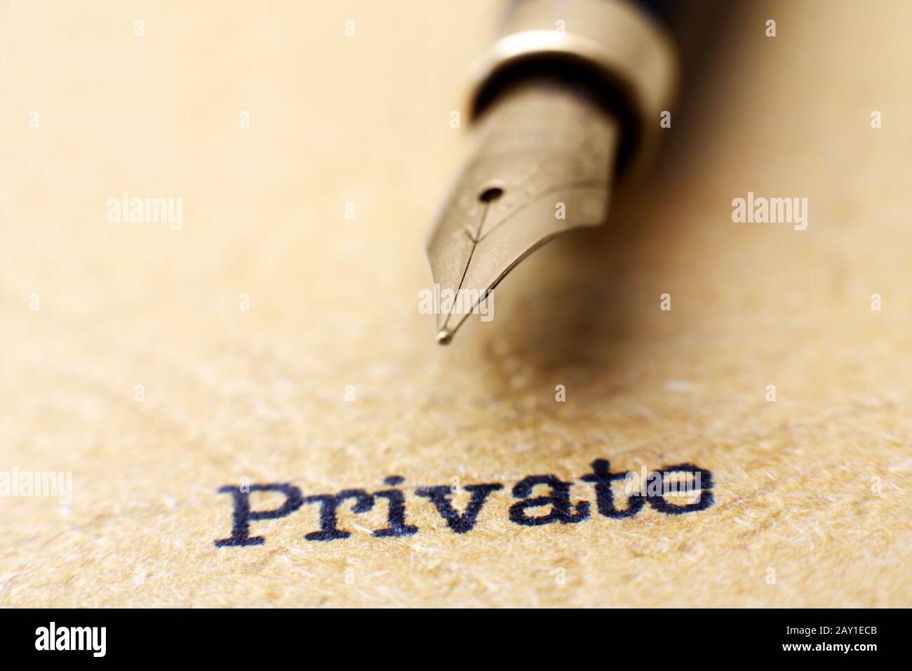 Private and pen concept Stock Photo