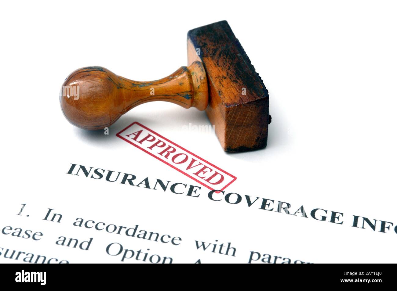 Insurance policy - approved Stock Photo