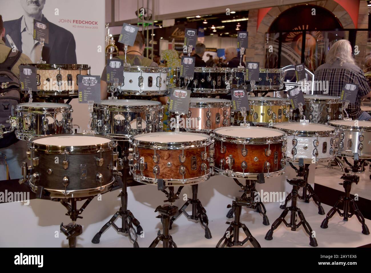 mMODEL WEARING SOLID PURPLE DRESS Stock Photo