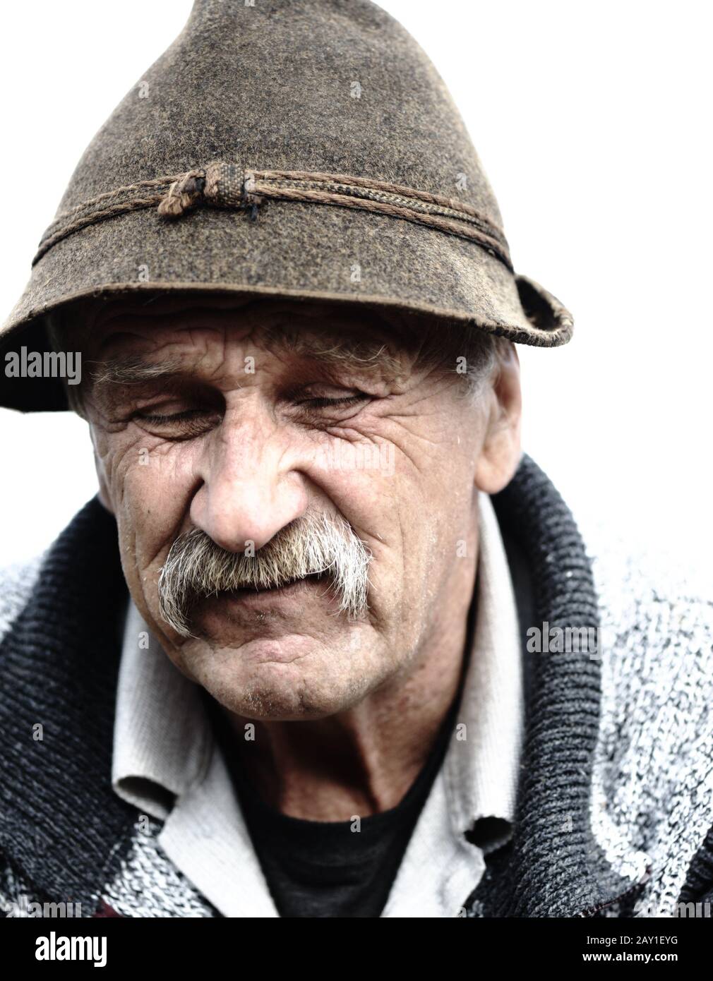 Old man with hat Stock Photo - Alamy