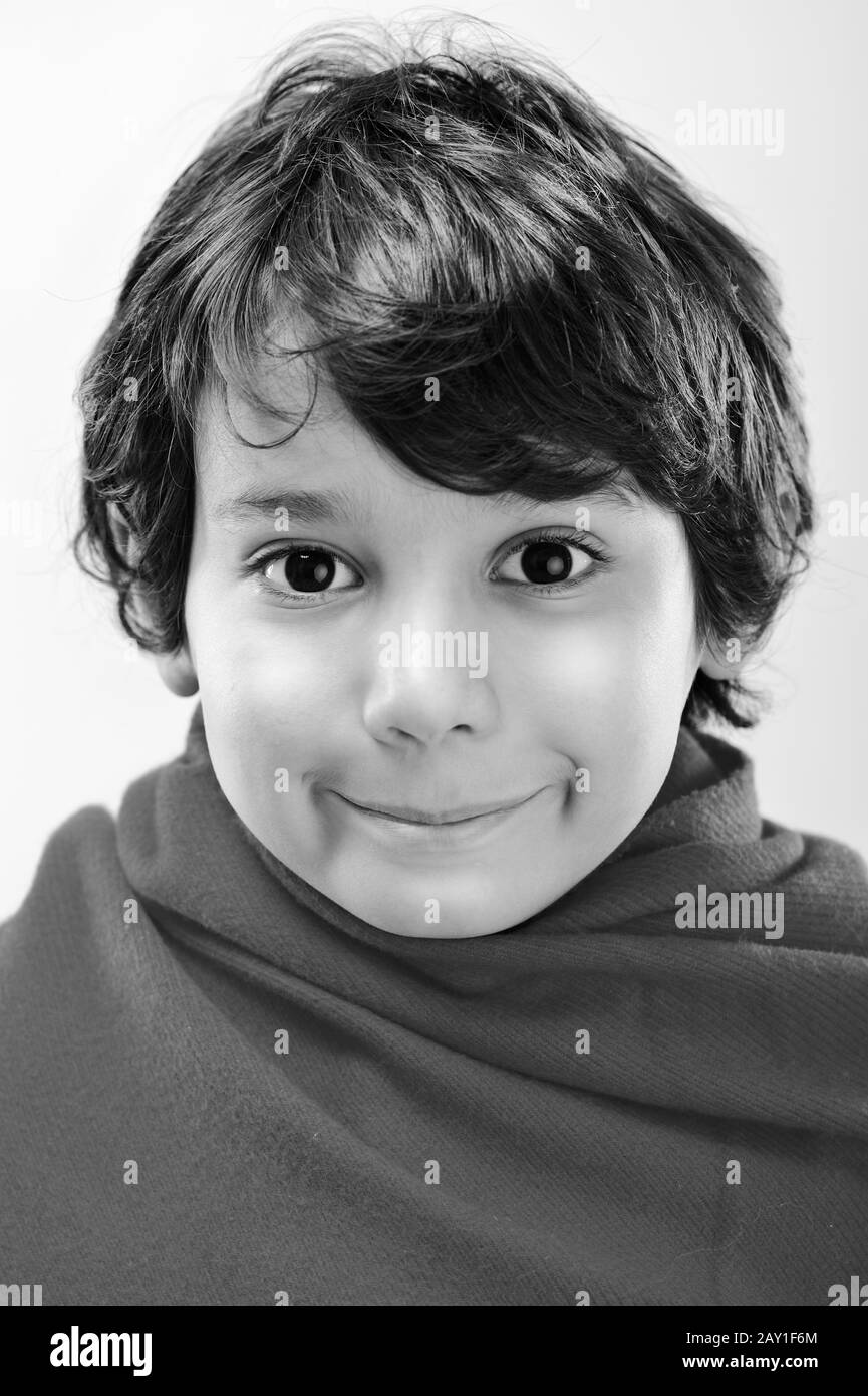 Closeup portrait of cheerful little boy Stock Photo Alamy