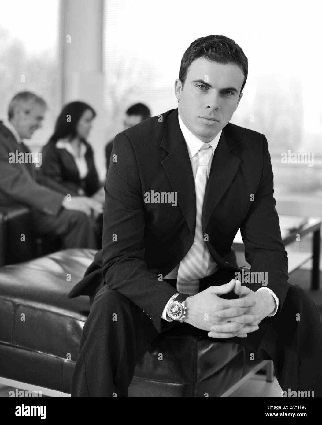 Young bussinessman Black and White Stock Photos & Images - Alamy