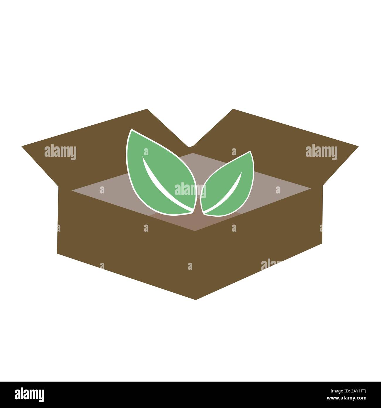 Box full of green veggies Vegan Food Delivery logo indicating healthy