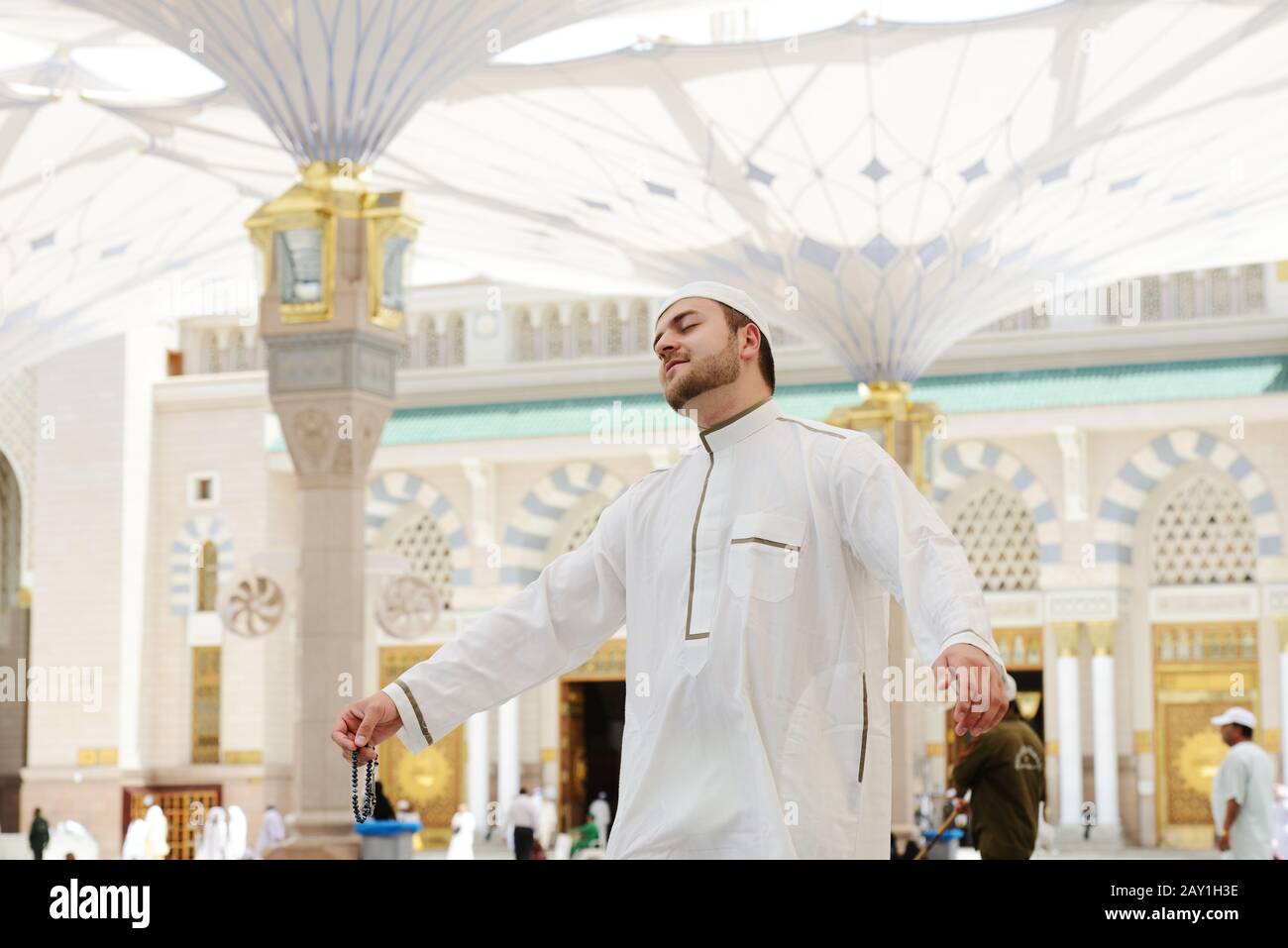 Makkah Kaaba Hajj Muslims Stock Photo