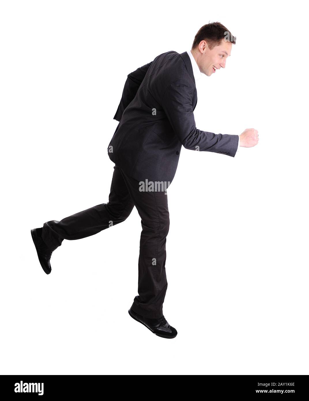 Business man running Stock Photo Alamy