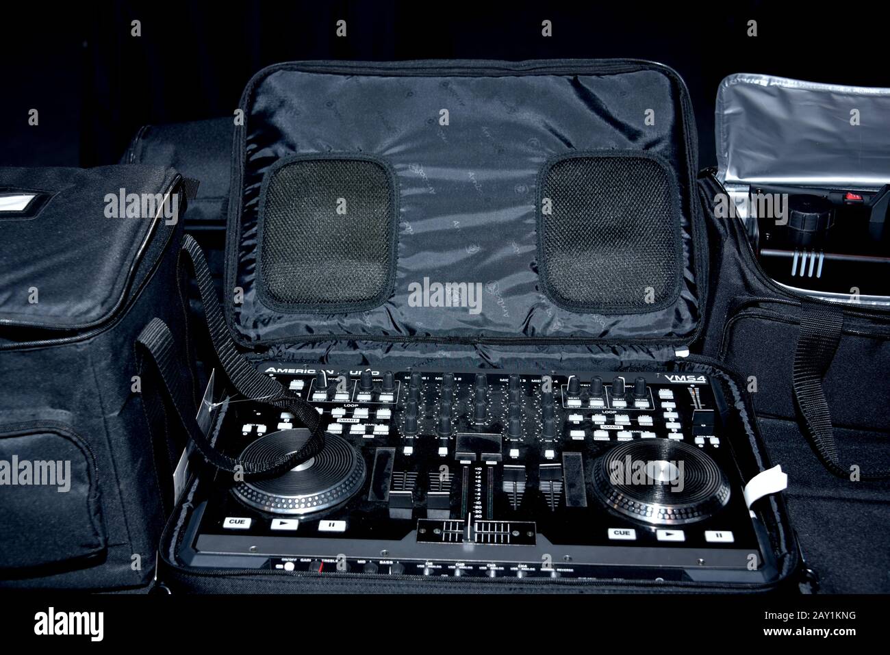 mMODEL WEARING SOLID PURPLE DRESS Stock Photo