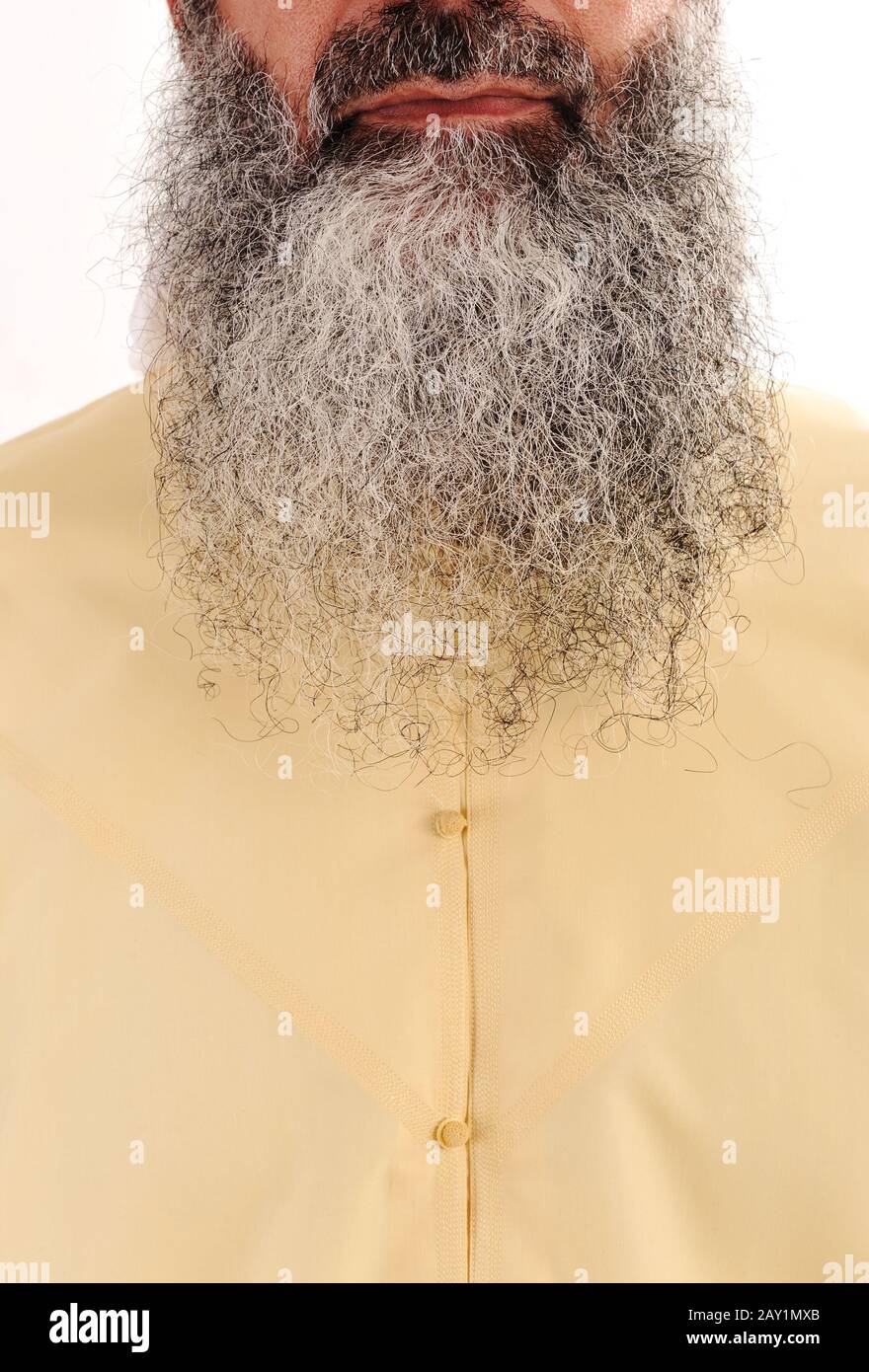 Long beard, facial hair - look as Osama bin Laden Stock Photo