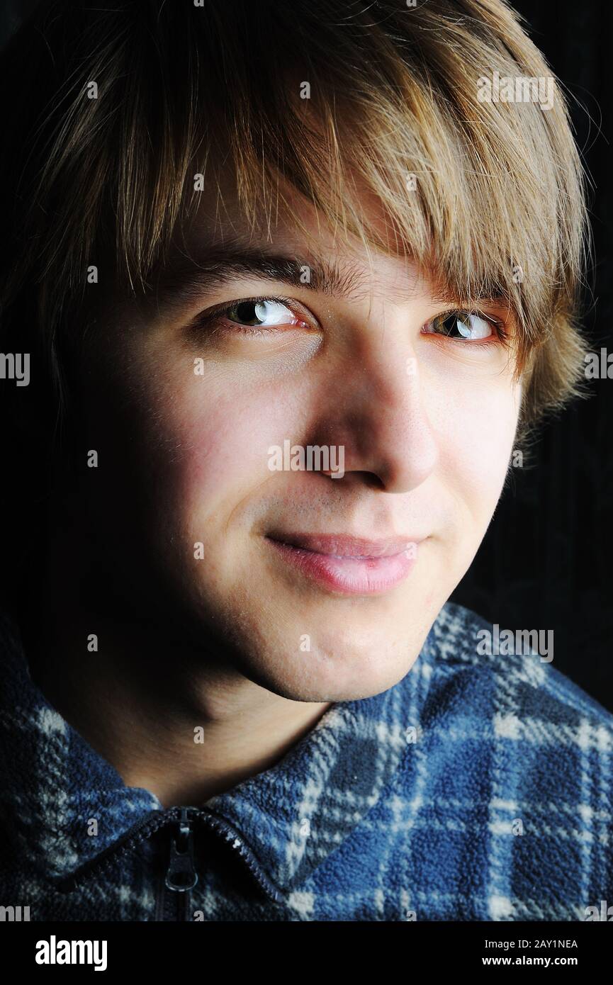 Young man smiling Stock Photo