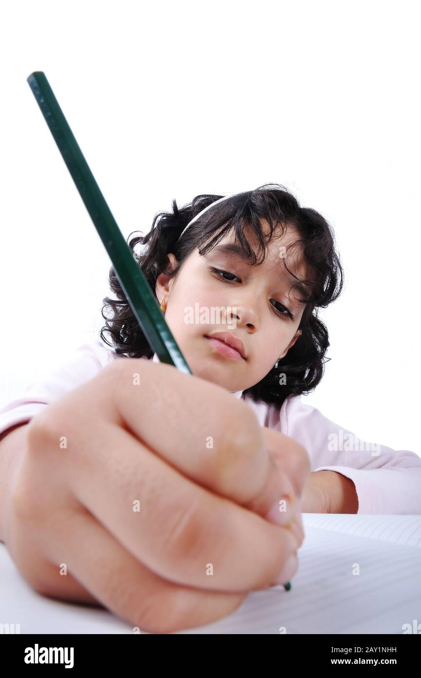 Young Girl Writing in Journal Stock Photo Alamy