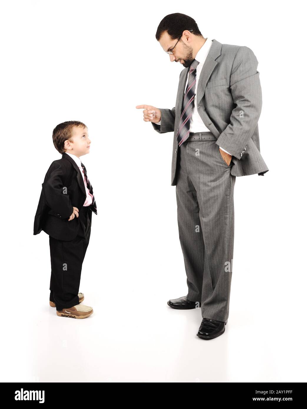 Young father and his son wearing suits Stock Photo - Alamy