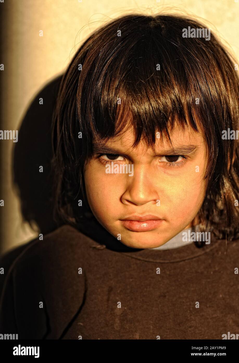 Mad furious kid Stock Photo Alamy