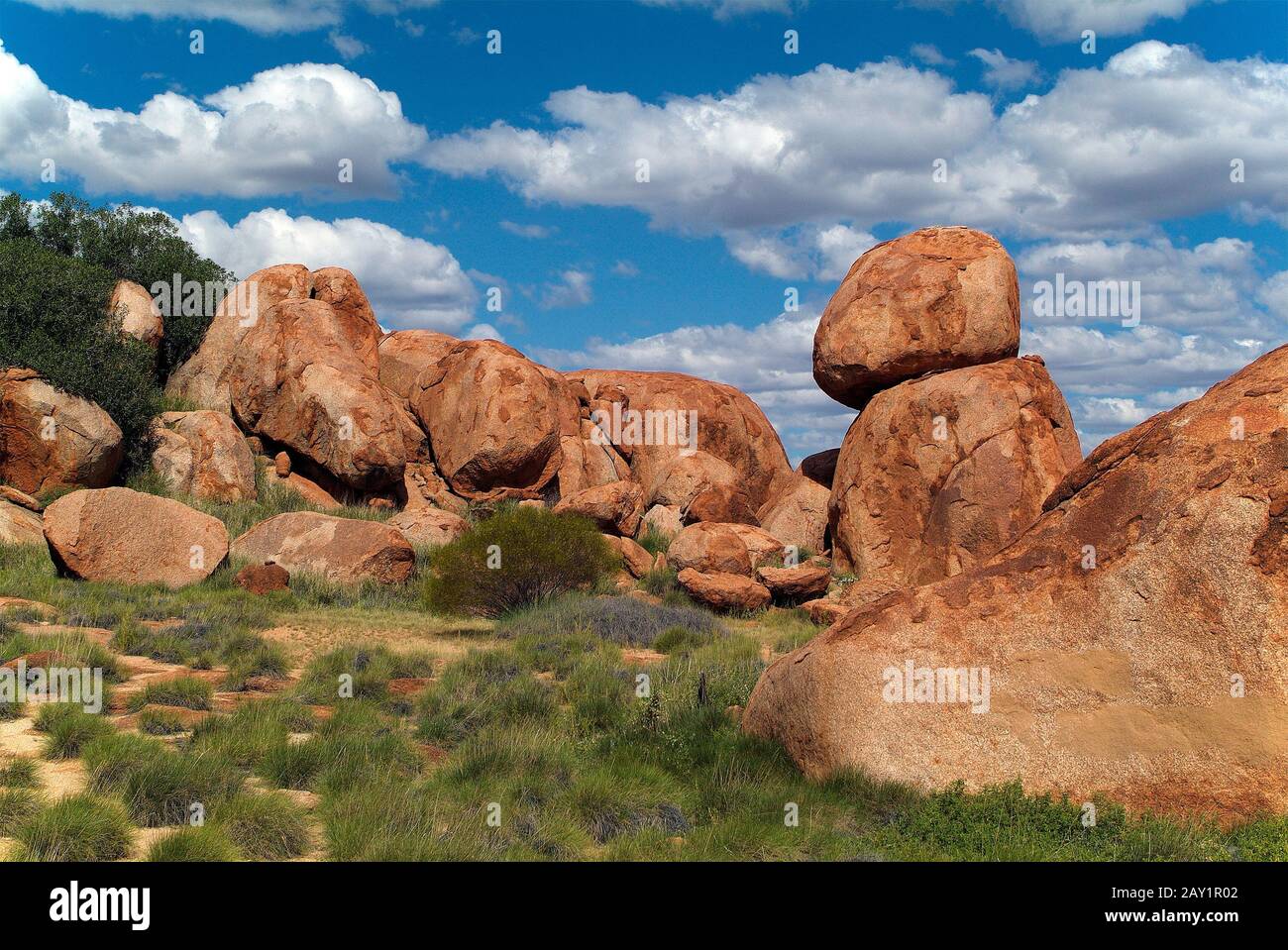 Australia, Northern Territory, rock formation Devil's Marbles aka Karlu-Karlu Stock Photo